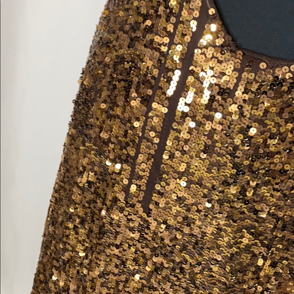 Brown/gold sequin gown - Picture 5 of 8